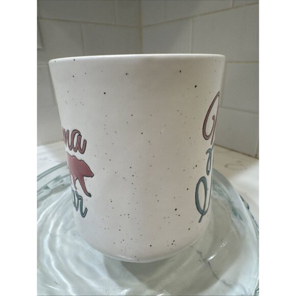 Mama Bear Animal Print Coffee Mug by Tag Stoneware Large Cup Pink - Picture 6 of 8